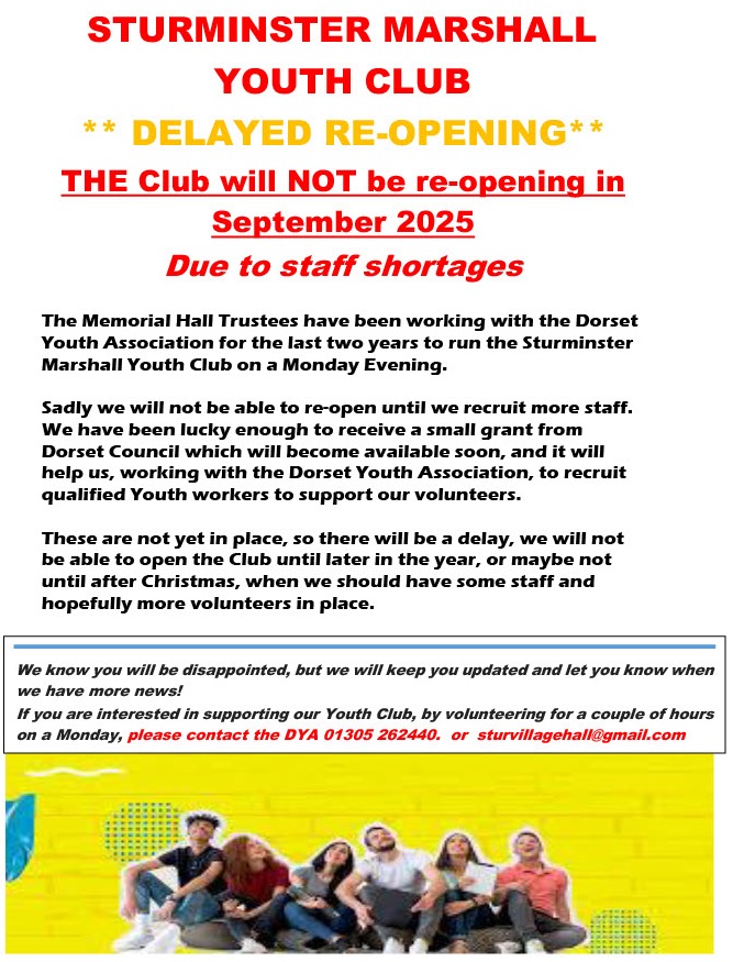 Youth Club Delayed Opening